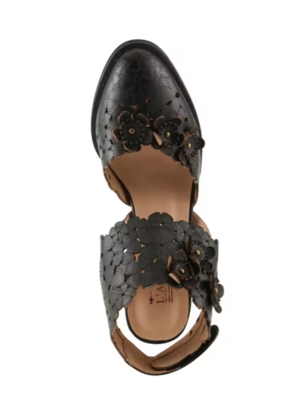 Spring Step L'Artiste Distinction Laser Cutout Leather Heels with Ankle Strap - Picture 7 of 7